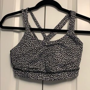 Lululemon Energy Bra, Black & White, Size 8